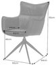 riess-ambiente Drehstuhl VOGUE brandy braun/schwarz -Kunstleder, Metall, 360° drehbar, Armlehne (Einzelartikel, 1 St), moderner Polsterstuhl - ideal für Ess-, Arbeits-, Wohnzimmer & Büro Bild 2