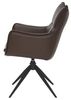 riess-ambiente Drehstuhl VOGUE brandy braun/schwarz -Kunstleder, Metall, 360° drehbar, Armlehne (Einzelartikel, 1 St), moderner Polsterstuhl - ideal für Ess-, Arbeits-, Wohnzimmer & Büro Bild 4