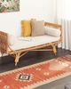 Kelim Teppich Baumwolle orange 80 x 300 cm geometrisches Muster Kurzflor GAVAR Bild 2