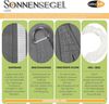 CelinaSun Sonnensegel inkl Befestigungsseile Premium HDPE wetterbeständig atmungsaktiv Quadrat 3x3 m Creme weiß Bild 3