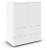 rauch Aditio Box, Kommode, 2-türig, 2 Schubladen, mit Softclose-Funktion, Farbe Weiß, BxHxT 80x100x42cm