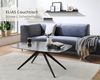 Stella Trading Elias Couchtisch in Schwarz - Außergewöhnlicher Sofatisch mit Metallgestell für Ihr Wohnzimmer - 110 x 44 x 70 cm (B/H/T) Bild 3