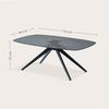 Stella Trading Elias Couchtisch in Schwarz - Außergewöhnlicher Sofatisch mit Metallgestell für Ihr Wohnzimmer - 110 x 44 x 70 cm (B/H/T) Bild 2