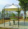 Pavillon MODENA 6-eckig, Stahl schwarz, Plane PVC-beschichtet écru Bild 2