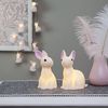 MARELIDA LED-Lichterkette LED Lichterkette Hasen 10 weiße leuchtende Hoppel Häschen Osterdeko, 10-flammig Bild 3