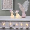MARELIDA LED-Lichterkette LED Lichterkette Hasen 10 weiße leuchtende Hoppel Häschen Osterdeko, 10-flammig Bild 5