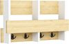 Hanah Home Modern Wall Hook Rack, Sapphire Oak & White, 60 x 35 x 15.6 cm | 100% Melamine Coated, 18 mm Thick | Max Weight 11 lb, Stylish & Functional Design Bild 5