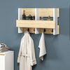 Hanah Home Modern Wall Hook Rack, Sapphire Oak & White, 60 x 35 x 15.6 cm | 100% Melamine Coated, 18 mm Thick | Max Weight 11 lb, Stylish & Functional Design Bild 3