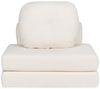 Beliani 'OLDEN' 1-Sitzer Bodensofa mit Schlaffunktion, Weiß, Bouclé Bild 4