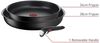 Tefal Pfannen-Set Ingenio Unlimited, Aluminium (Set, 3-tlg, Tefal Ingenio Unlimited Pfannenset, 2 teilig, Ø 24, 28 cm, 1 Griff), stapelbar, Antihaftversiegelung, Induktion, Made in France, kompakt Bild 3