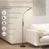 HOMCOM Stehlampe LED Stehleuchte mit dimmbaren Farben, 360° drehbar, 1-Stunden-Timer, LED, für Wohzimmer, 22 x 22 x 175 cm, Schwarz Bild 3