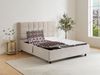 Vente-unique - Dekoratives Bett mit elektrischer Relaxfunktion mit Tellern + 3-Zonen-Matratze aus 100 % Latex - 2 x 70 x 190 cm - Stoff - Beige - JOFAR von YSMÉE Bild 2