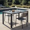 Gartenesstisch Niplik aus Aluminium, modern ausziehbar, anthrazit, für 8–10 Personen Bild 4
