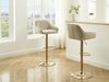 Vente-unique - 2er Set Barhocker - Samt & Metall in Gold - Höhenverstellbar - Beige - TAVOA Bild 2