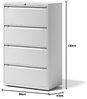 Hängeregistraturschrank Essentials, 4 Hängeregistratur à H 304 mm, Farbe verkehrsweiß Bild 3