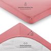 Laleni Premium Spannbettlaken 60 x 120 x 15 cm Babybett 2er Set | Oeko-TEX zertifiziertes Bettlaken 60x120 Kinderbett | Kinderbettwäsche 60x120 100% Baumwolle | Spannbettlaken 60x120 cm Baby in Koralle Bild 3
