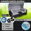 BRAST Sonneninsel Lounge Set Schwarz/Grau 2-6 Personen 30 LEDs + Kissen 230cm Outdoor Gartenmöbel Loungemöbel Sitzgruppe Garnitur Bild 4