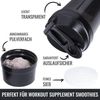 GORILLA SPORTS Trinkflasche Protein Shaker mit Pulverfach 500 ml Bild 4