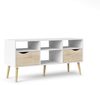 andas TV-Board Oslo, TV-Möbel, Fernsehtisch, TV-Unit, Media-Möbel, TV-Kommode mit 2 Schubladen,4 Fächern, Breite 117 cm, Höhe 57 cm Bild 3