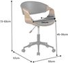 riess-ambiente Bürostuhl ORGANIC 75cm schwarz/braun - Kunstleder, Walnuss, PC, höhenverstellbar (Einzelartikel, 1 St), Retro Drehstuhl - ideal für Wohn- & Schlafzimmer od. als Computerstuhl Bild 3