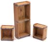 Kisten-Set Bricks III 3-teilig Mahagoni Massivholz, 2 verschiedene Größen, Ziegelform naturfarben Bild 5