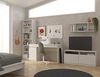 Iconico Home MIK TV-Schrank mit Hohlraumfächern und 2 Flügeltüren mit integrierten Griffen, Holzwerkstoff, weiß, 120x44,5xh53,5 cm Bild 5