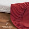 Blumtal® Frottee Spannbettlaken - Kuschelig weiches Bettlaken 100x200 cm, Oeko-Tex 100 Zertifiziert, bis 22cm Matratzenhöhe, Rot Bild 5