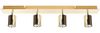 'Tigris' Deckenleuchte Gold Metall lang 4-flammig Verstellbar Zylinderform Industrie Look Moderne Wandleuchte Bild 4