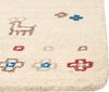 Gabbeh Teppich Wolle beige 140 x 200 cm Blumenmuster Hochflor SULUCA Bild 4