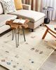 Gabbeh Teppich Wolle beige 140 x 200 cm Blumenmuster Hochflor SULUCA Bild 2
