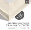 Bettwaesche-mit-Stil Mako-Satin Spannbettlaken natur 100x200cm Höhe 31-40cm Bild 3