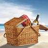 Relaxdays, Honigbraun Picknickkorb mit Deckel, geflochten, Stoffbezug, Henkel, großer Tragekorb, handgefertigt, Rattan, Picknick-Korb, 10024176_533, Picknick-Korb Rattan Bild 5