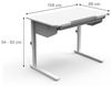 Kinderschreibtisch Arc Weiß 108 x 68 cm höhenverstellbar Vicco Bild 3