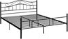 en.casa 'Florenz' Metallbett, Doppelbett 140x200 cm, schwarz, mit Lattenrost Bild 4