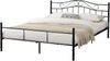 en.casa 'Florenz' Metallbett, Doppelbett 140x200 cm, schwarz, mit Lattenrost Bild 3