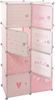 Atmosphera Kinderkleiderschrank, 64 x 31 x 124 cm, Rosa, 5 Fächer und 1 Kleiderstange Bild 4