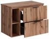 Vente-unique - ZEVARA Waschbeckenmöbel Holz, Platte Beige - B 46 cm x H 57 cm x L 80 cm Bild 5