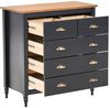 Kommode mit 5 Schubladen SHILLINGTON Kiefernholz Schwarz Bild 4