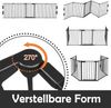 HENGMEI Kaminschutzgitter Baby Metall Kinderschutzgitter Absperrgitter Schutzgitter Faltbar Laufgitter mit Tür Ofenschutzgitter Türschutzgitter aus 5 element, Schwarz Bild 3