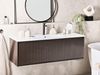 Wandmontierter Waschbeckenunterschrank mit Waschbecken MADIDI Braun Bild 2