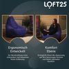 Loft 25 Sitzsack mit Rückenlehne für Erwachsene | Cordstoff, Innenfutter | Ergonomisches Design zur Unterstützung der Körperhaltung (Lila, Sitzsack) Bild 5
