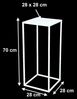 DanDiBo Blumenhocker eckig, Metall, Weiß, 1 Stück, 70 x 28 x 28 cm Bild 3