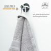 leevitex® Saunatuch Saunatuch Frottee XXL, (1-St), 80 x 200 cm, extra groß & saugfähig, Silber/Hellgrau Bild 4
