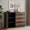 Kommode >Texas< in schwarzstahl / texas oak, Holzwerkstoff - 118x97x41cm (BxHxT) Bild 3