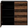 Kommode >Texas< in schwarzstahl / texas oak, Holzwerkstoff - 118x97x41cm (BxHxT) Bild 4