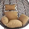 Luxus Hängesessel Style XXL Korb Dunkelbraun Gestell Braun mit Relaxkissen Braun Bild 3
