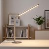LED Tischleuchte CARLO, Beweglicher Spot, dimmbar, Silber, Metall Bild 2