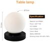LQWELL Nachttischlampe Nachttischleuchte, Tischlampe Tischleuchte, 3 Dimmstufen USB Wiederaufladbar, LED fest integriert, Warmweiß, Touch Beistelltischlampe Leselampe Kugel Glas Bild 2
