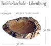 LB H&F Lilienburg Dekoschale LB H&F Teakschale Dekoschale Holzschale Teak Schale (Holz Schlüsselschale Schlüsselablage Obstschale Schüssel Schmuckschale ca. Ø 18-24 cm massiv), Jede Schale ist ein Unikat und unterscheidet sich in Farbe / Größe ! Bild 3