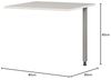 Germania Eckverbindung 4255-583 GW-Profi, in Lichtgrau/Silber, mechanisch höheneinstellbar, 80 x 80 x 80 cm (BxHxT) Bild 5